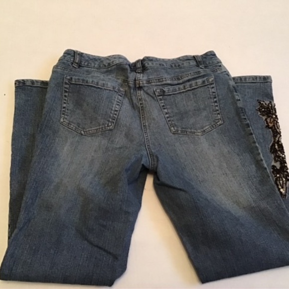 90s Vintage INC Denim Exclusive Decoration on the one side size 10P Jeans - Picture 3 of 7